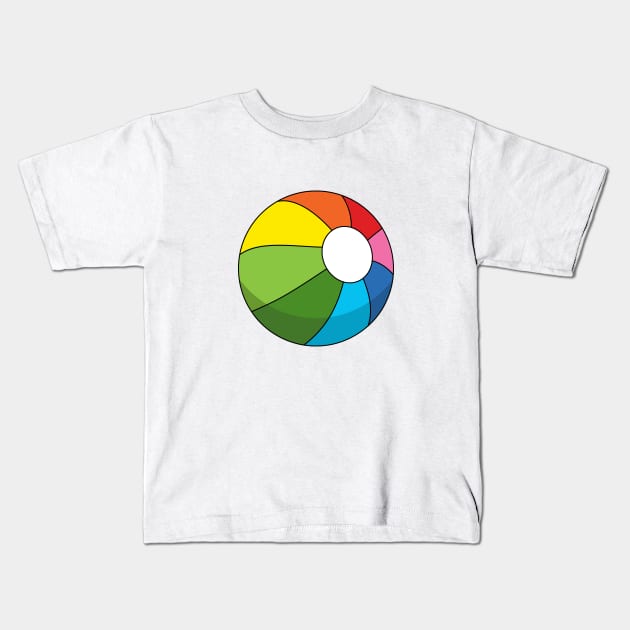 Colorful Beach Ball Kids T-Shirt by BirdAtWork